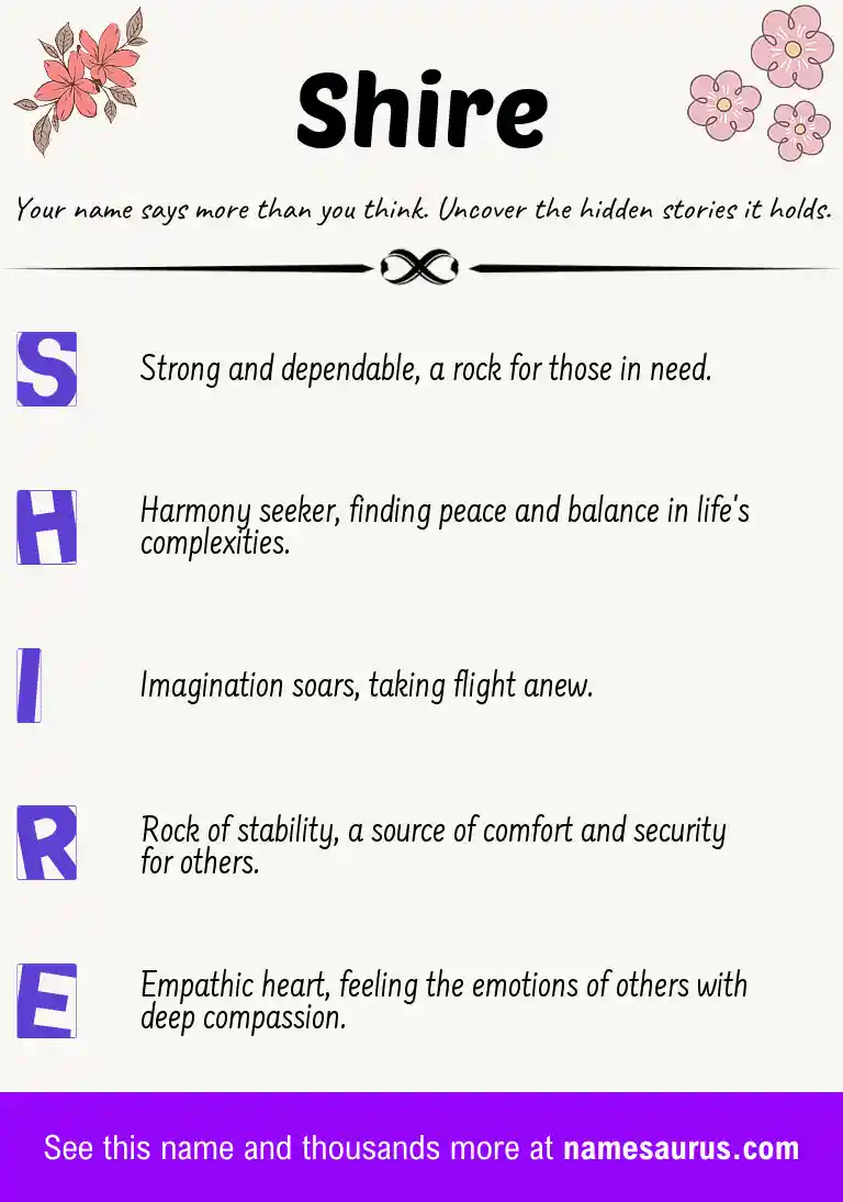 Acrostic poem about Shire.