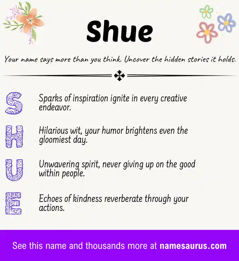 Acrostic poem about Shue.