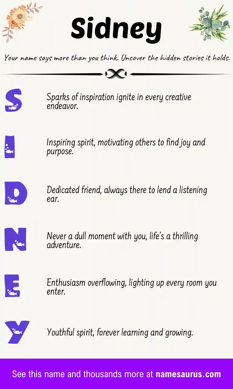 Acrostic poem about Sidney.