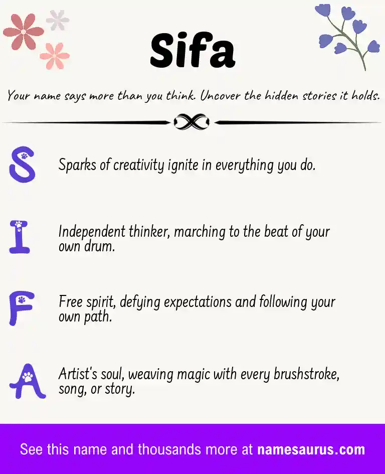 Acrostic poem about Sifa.