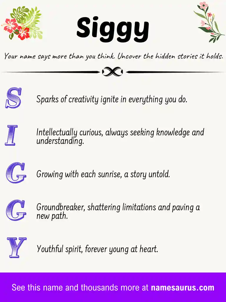 Acrostic poem about Siggy.