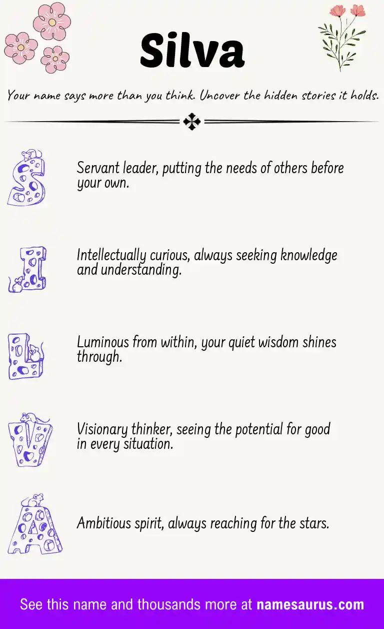 Acrostic poem about Silva.