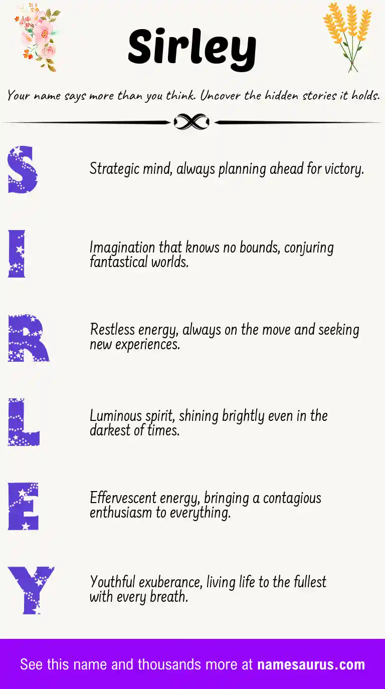Acrostic poem about Sirley.