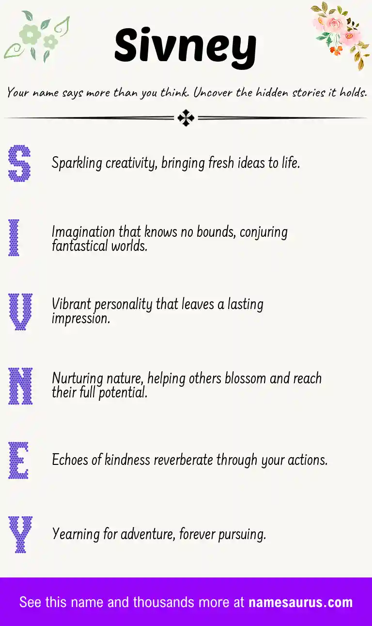 Acrostic poem about Sivney.