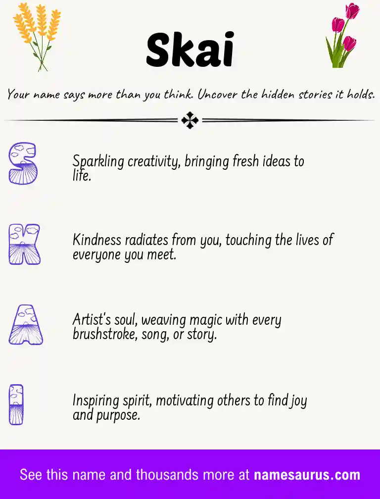 Acrostic poem about Skai.