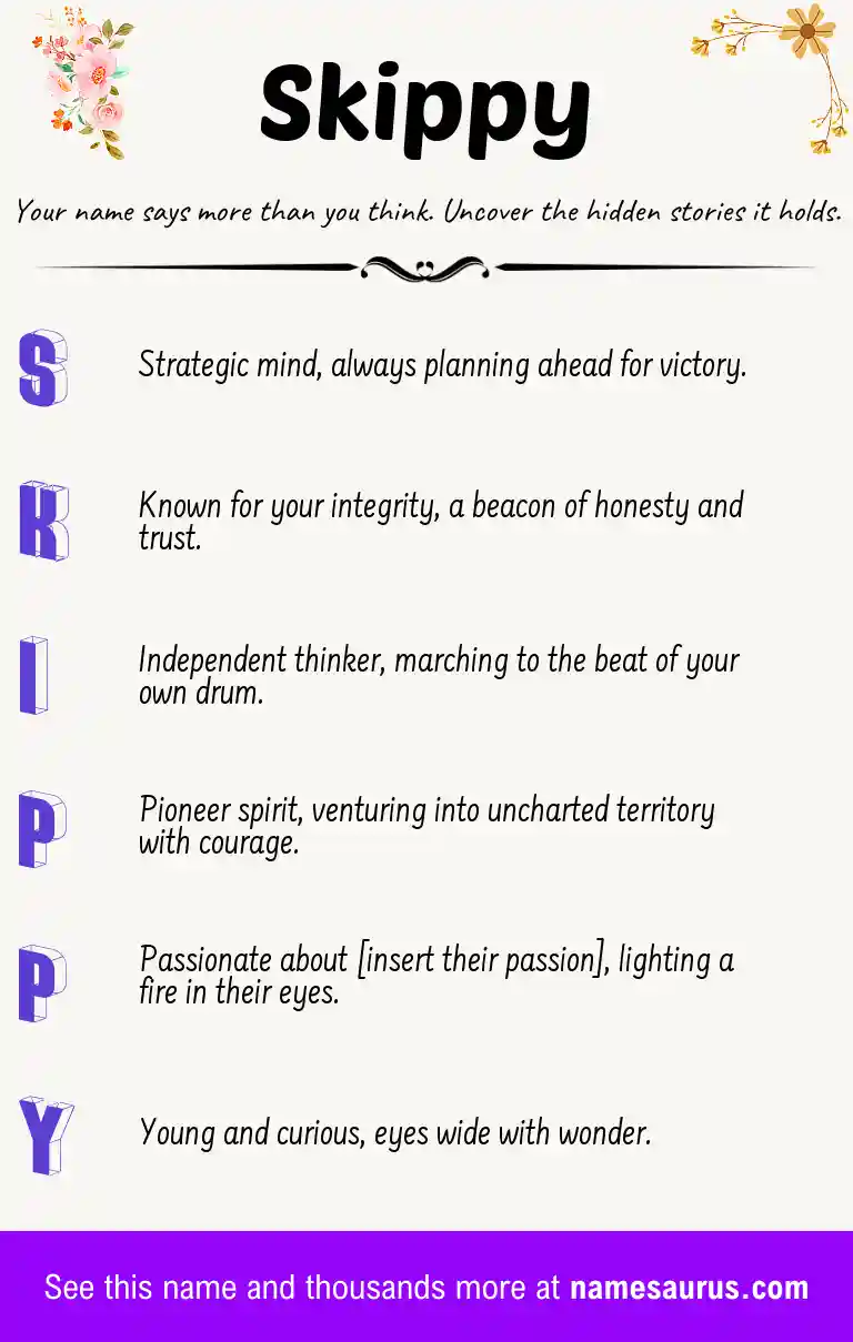 Acrostic poem about Skippy.