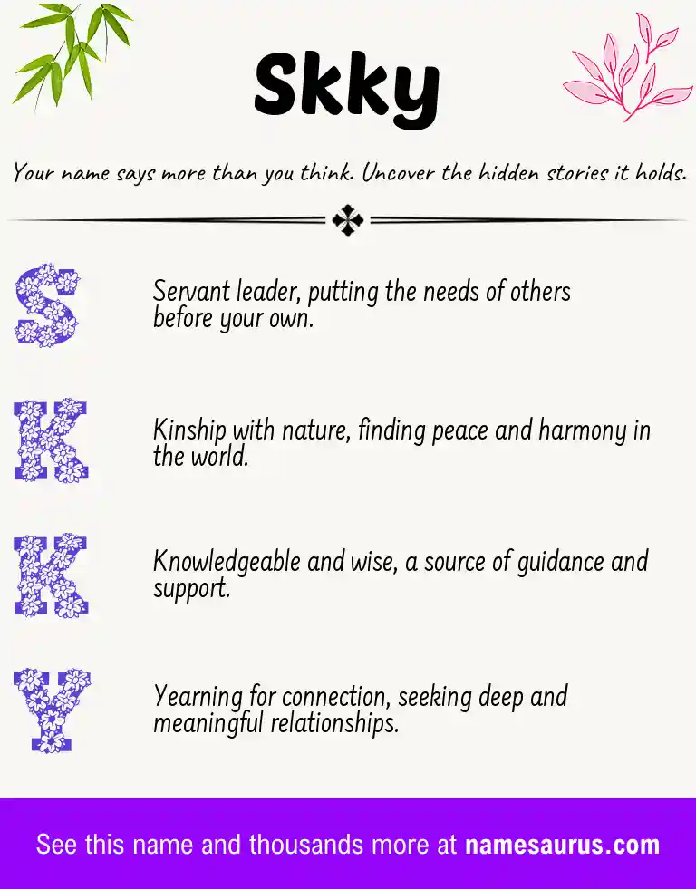Acrostic poem about Skky.