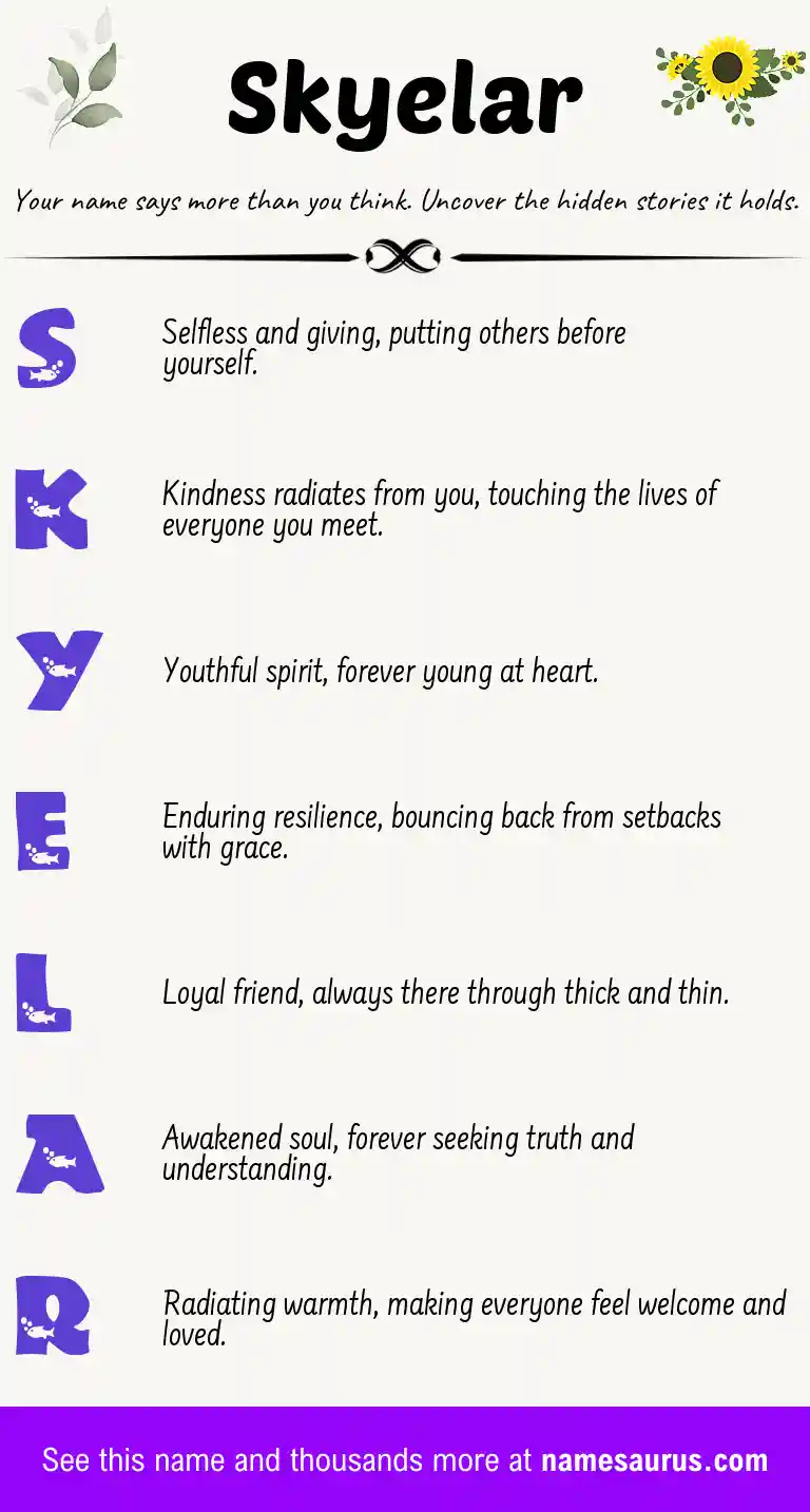 Acrostic poem about Skyelar.