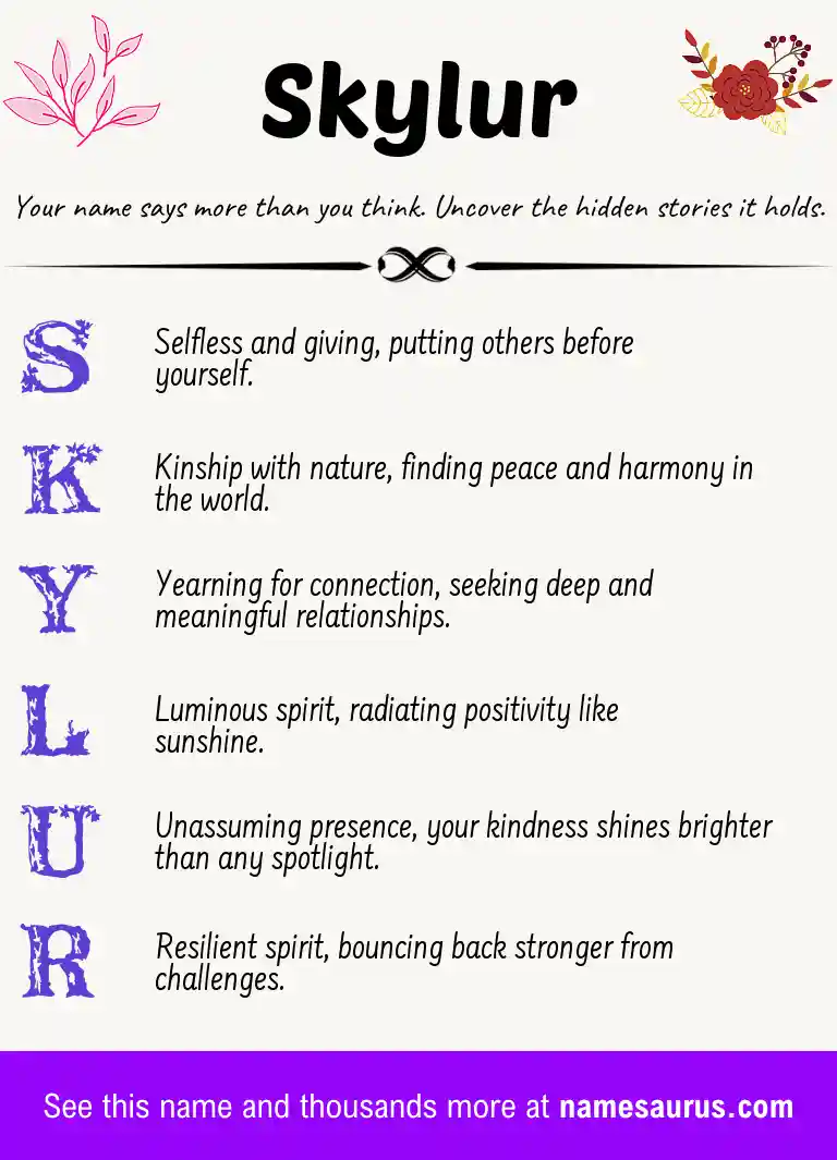 Acrostic poem about Skylur.