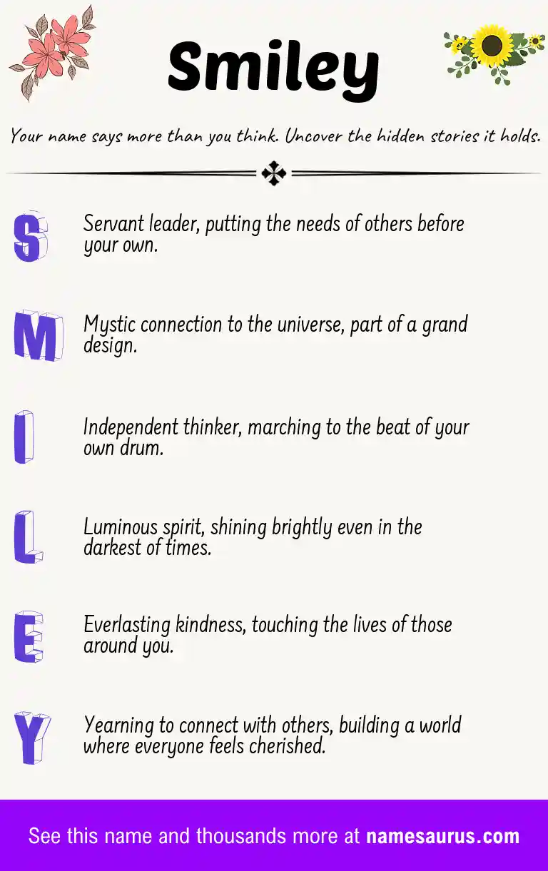 Acrostic poem about Smiley.
