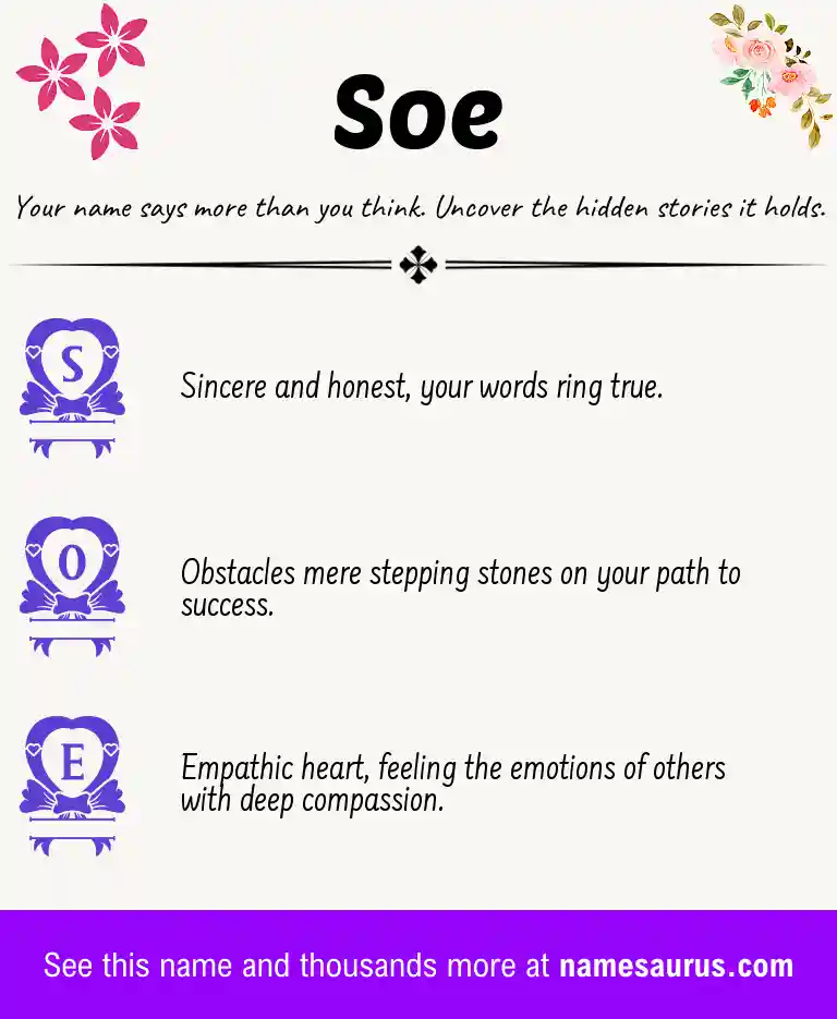 Acrostic poem about Soe.