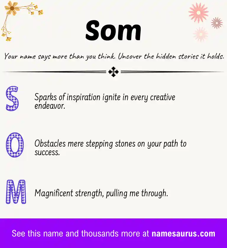 Acrostic poem about Som.