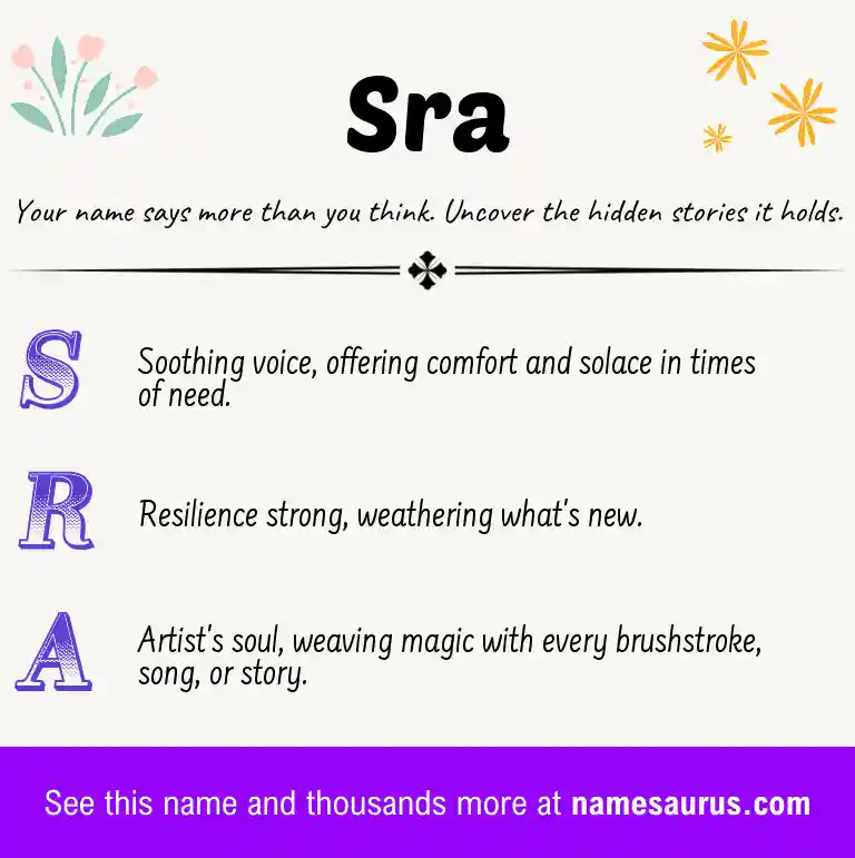 Acrostic poem about Sra.