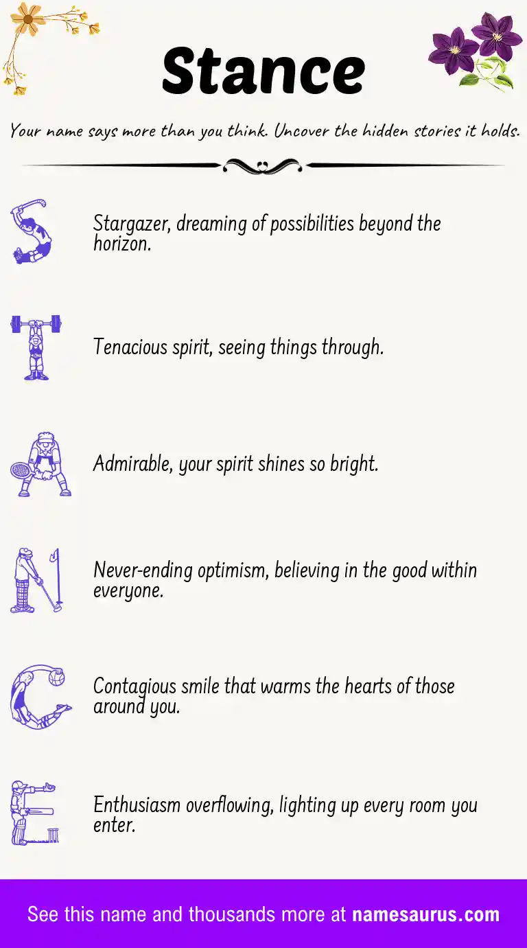 Acrostic poem about Stance.