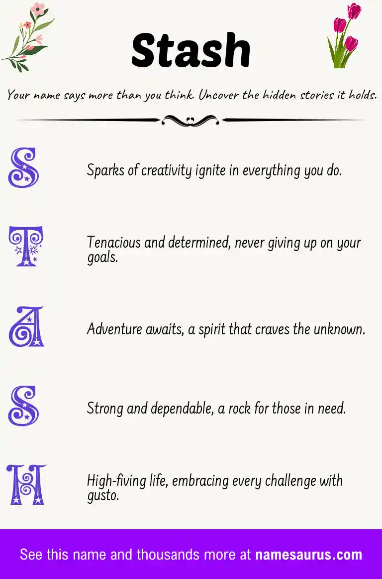 Acrostic poem about Stash.