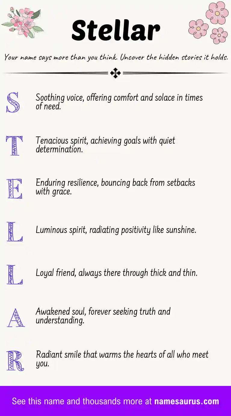 Acrostic poem about Stellar.
