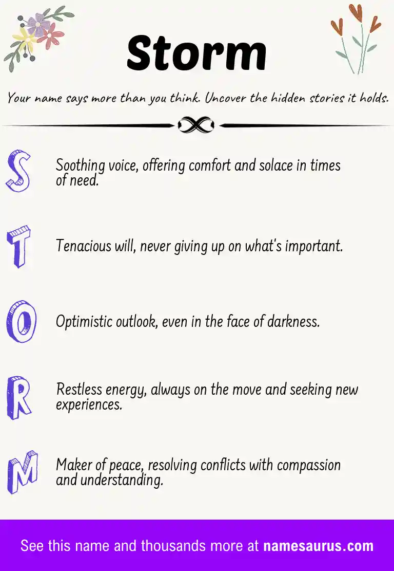Acrostic poem about Storm.