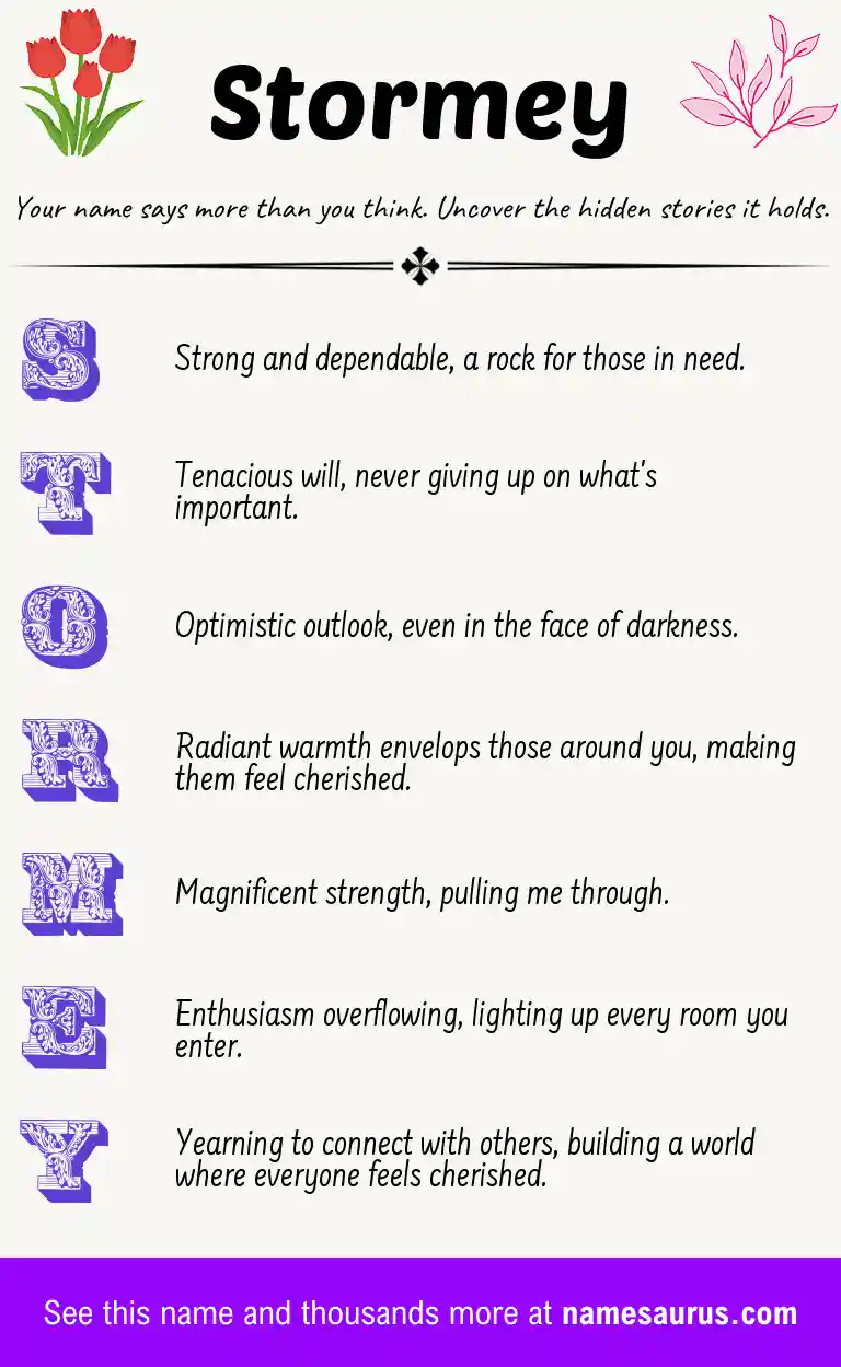 Acrostic poem about Stormey.
