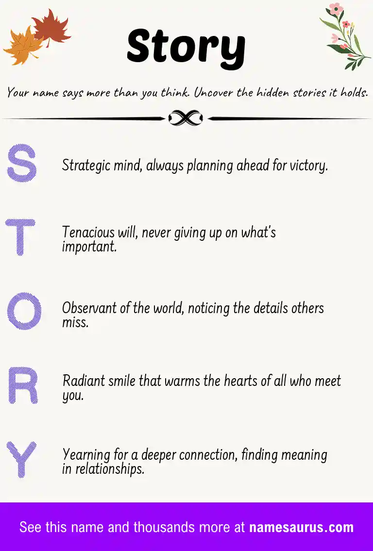 Acrostic poem about Story.