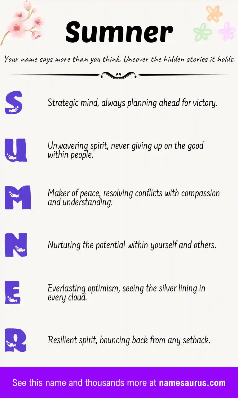 Acrostic poem about Sumner.