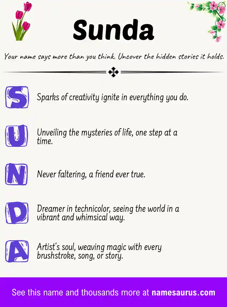 Acrostic poem about Sunda.