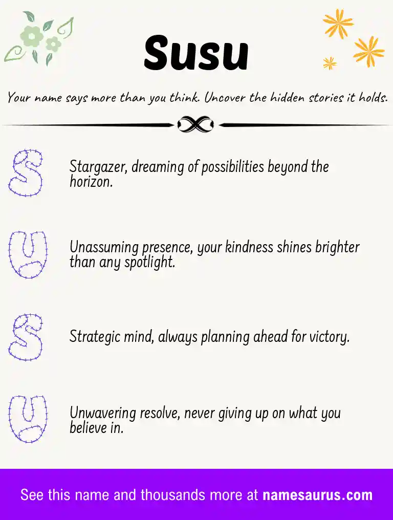 Acrostic poem about Susu.