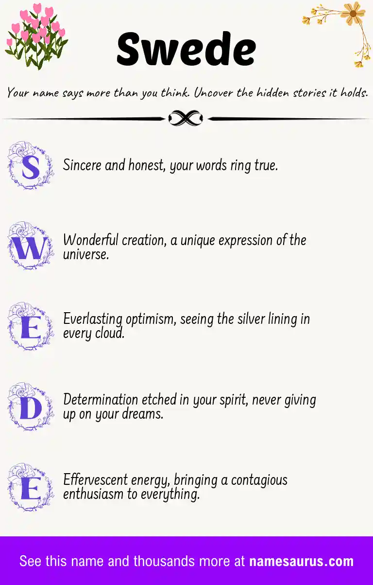 Acrostic poem about Swede.