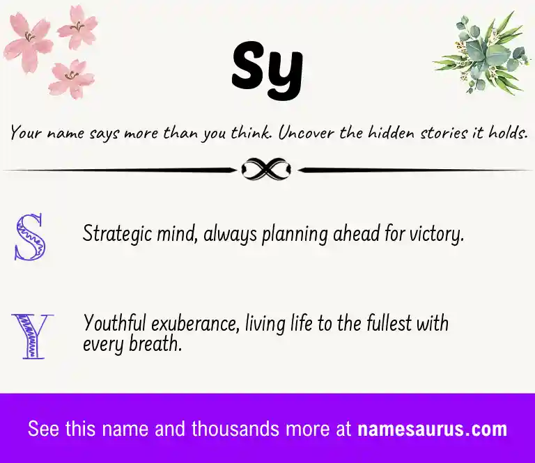 Acrostic poem about Sy.