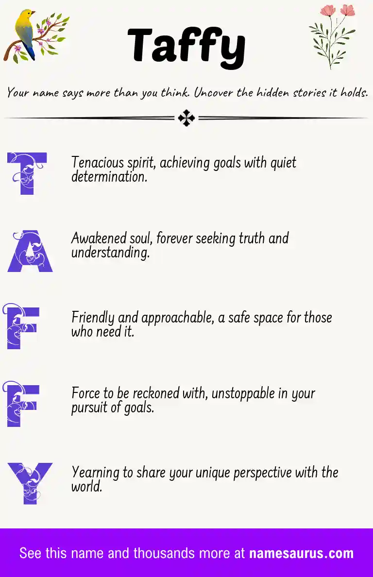 Acrostic poem about Taffy.