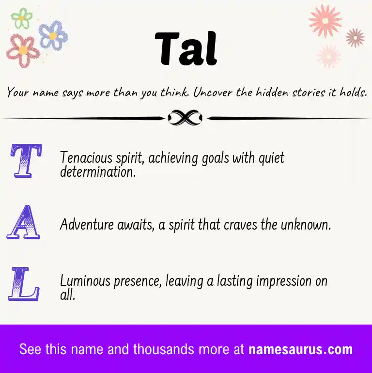 Acrostic poem about Tal.