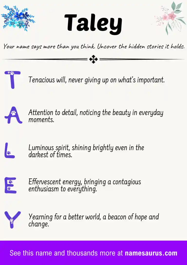 Acrostic poem about Taley.