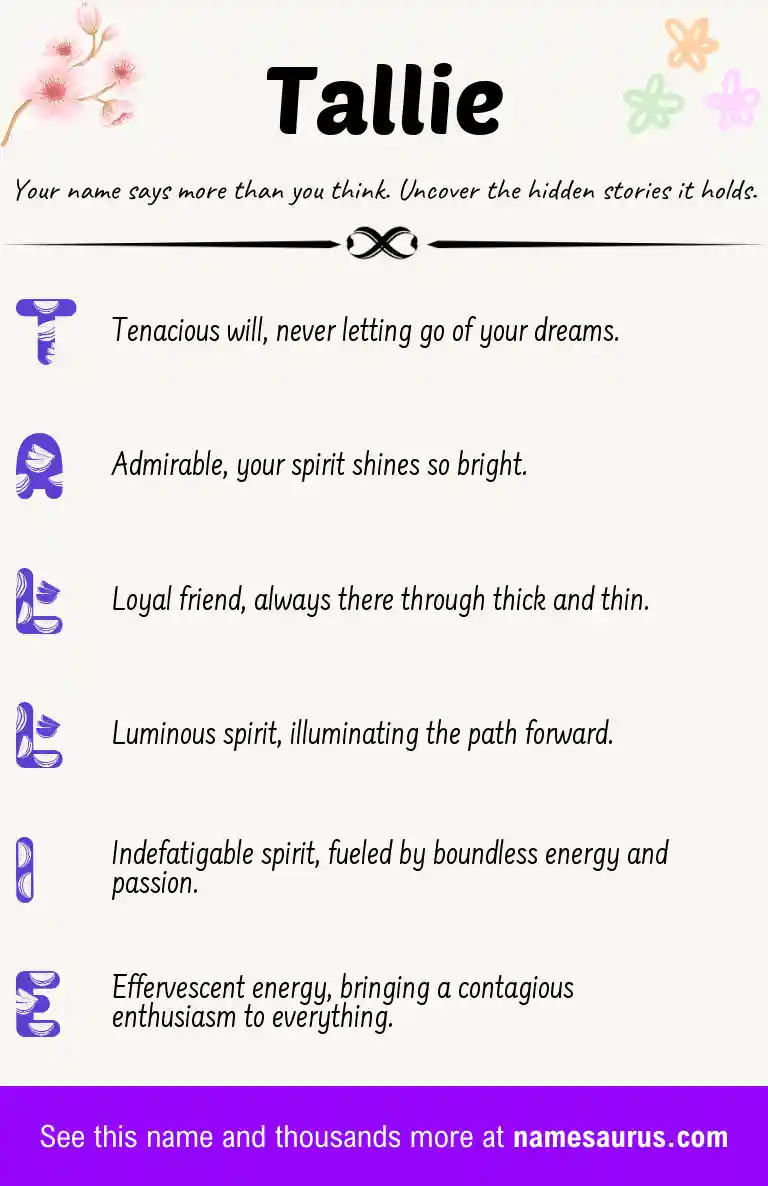 Acrostic poem about Tallie.