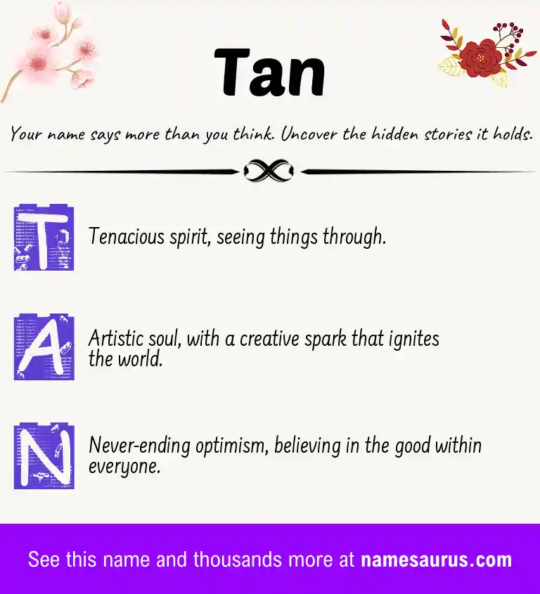 Acrostic poem about Tan.