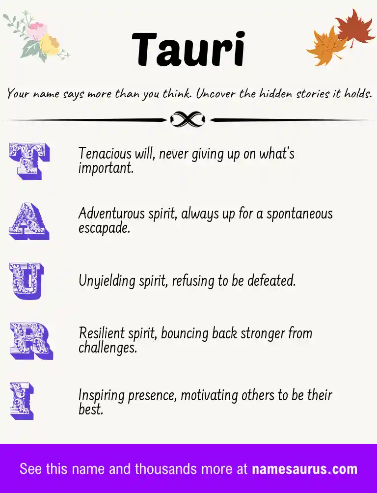 Acrostic poem about Tauri.