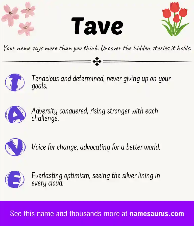 Acrostic poem about Tave.