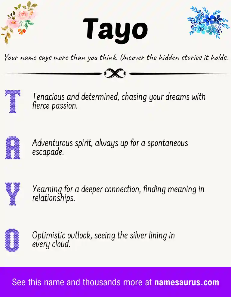 Acrostic poem about Tayo.