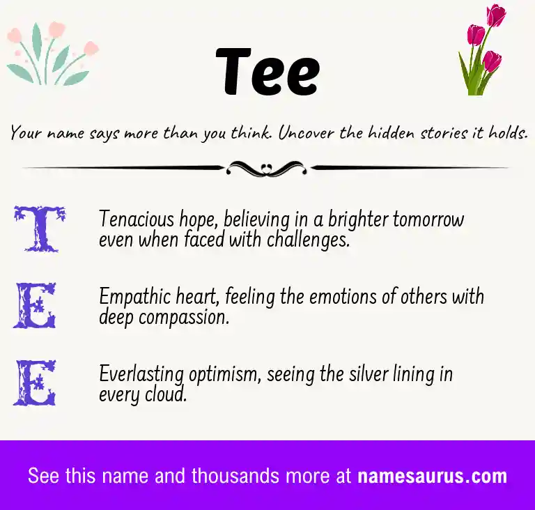 Acrostic poem about Tee.