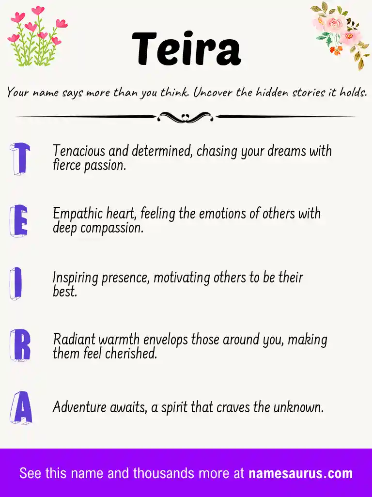 Acrostic poem about Teira.