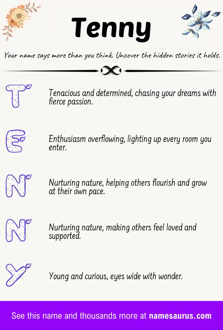 Acrostic poem about Tenny.