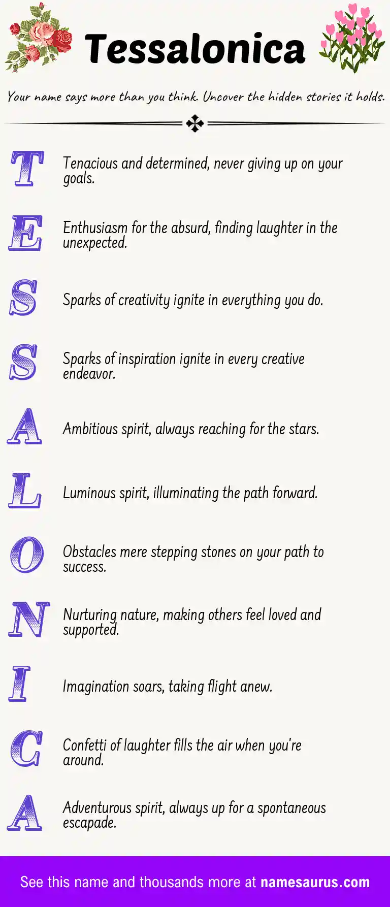 Acrostic poem about Tessalonica.