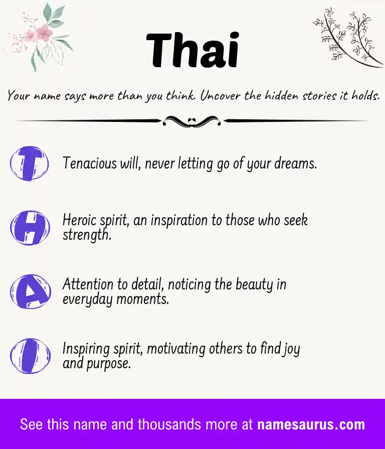 Acrostic poem about Thai.
