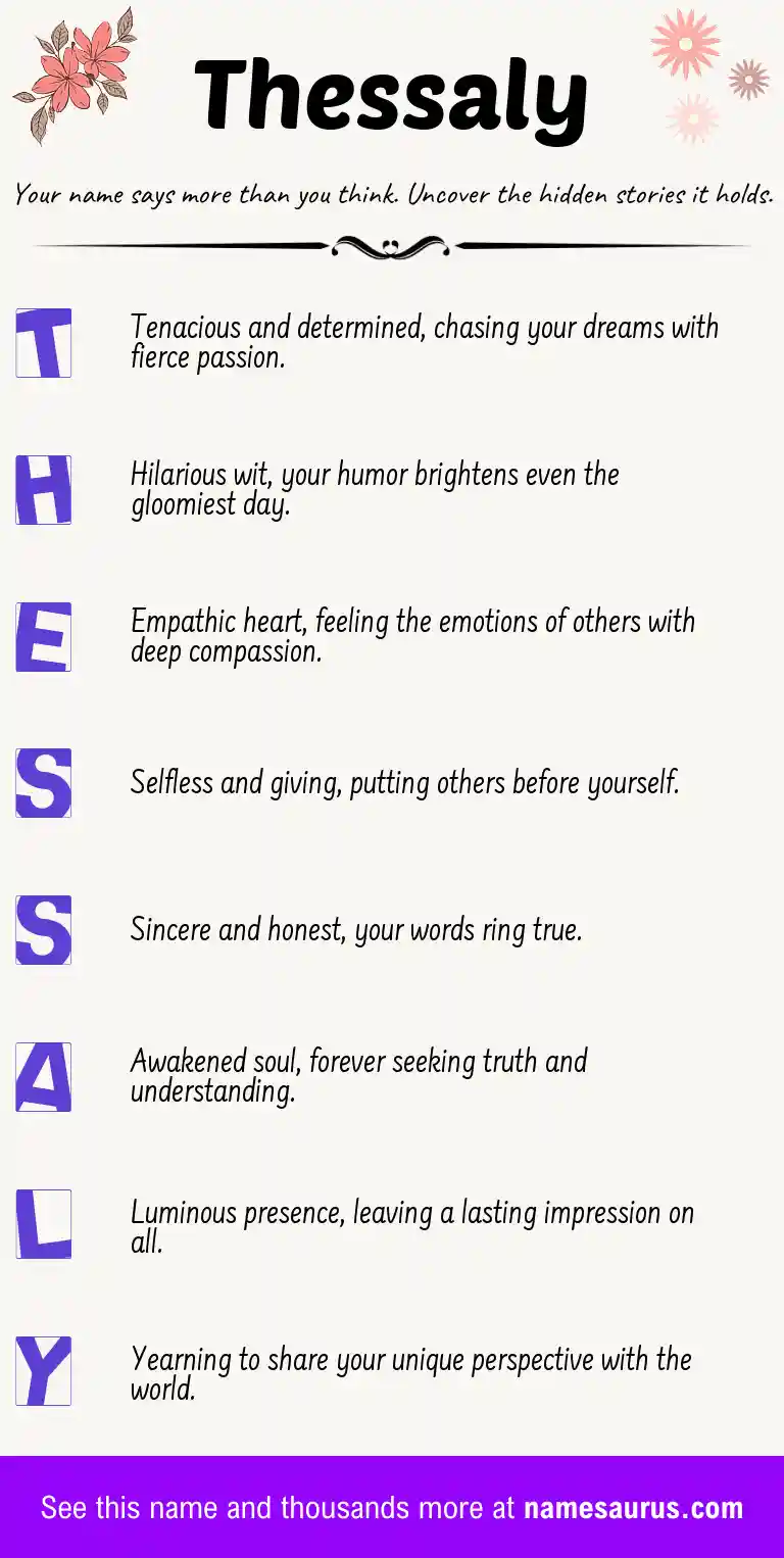 Acrostic poem about Thessaly.