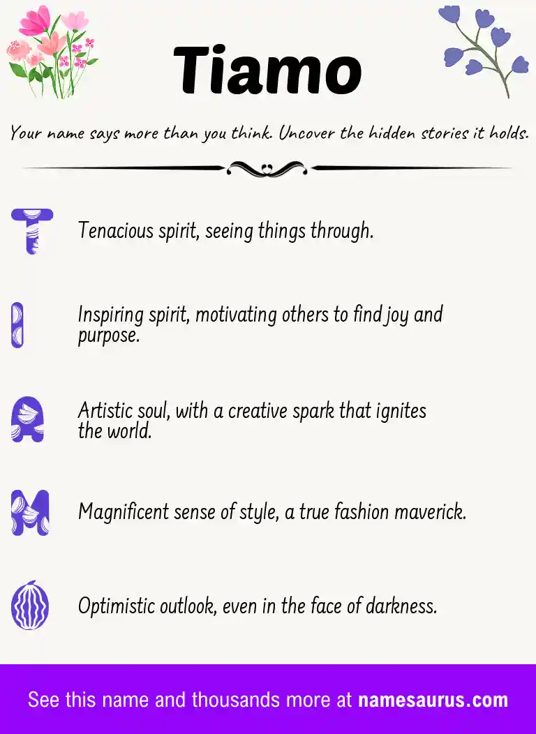 Acrostic poem about Tiamo.