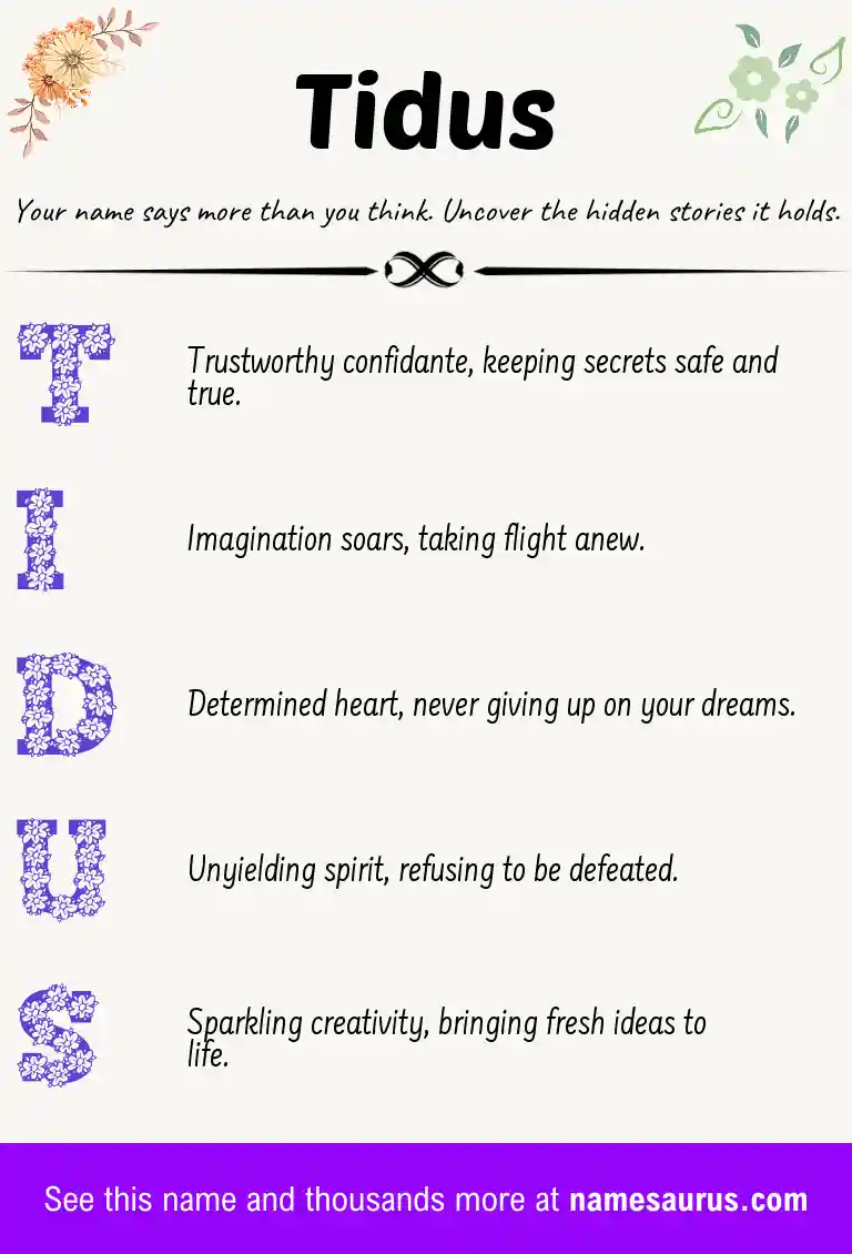 Acrostic poem about Tidus.