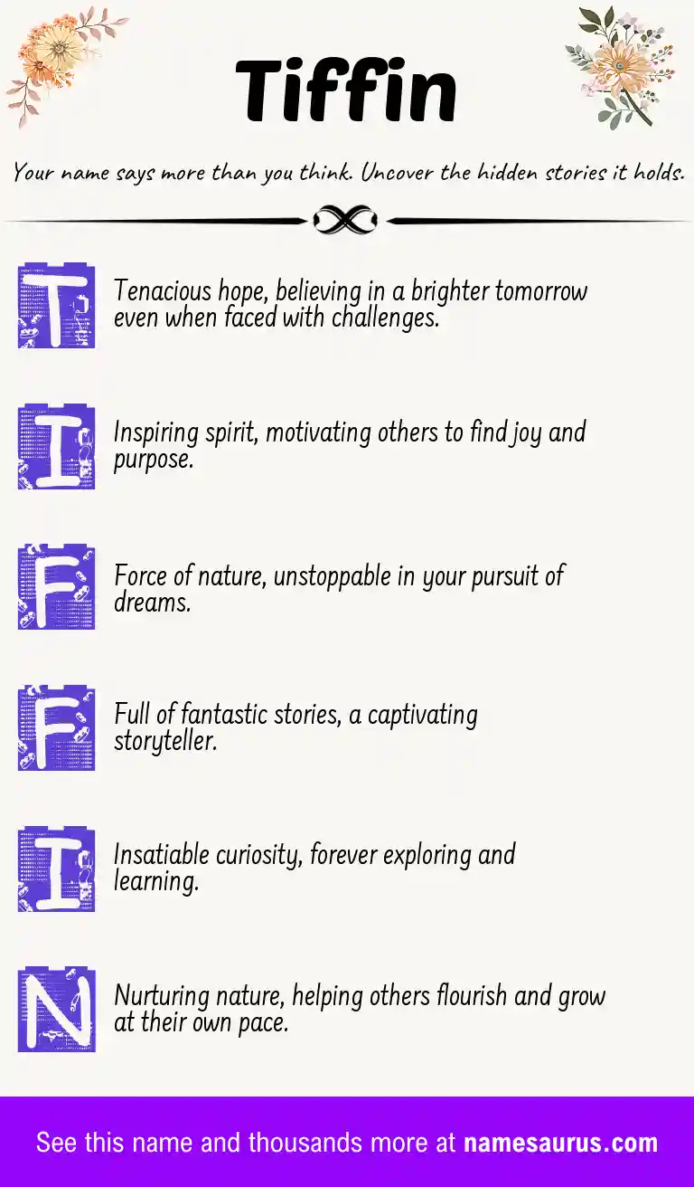 Acrostic poem about Tiffin.
