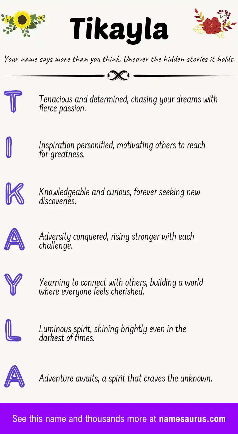 Acrostic poem about Tikayla.