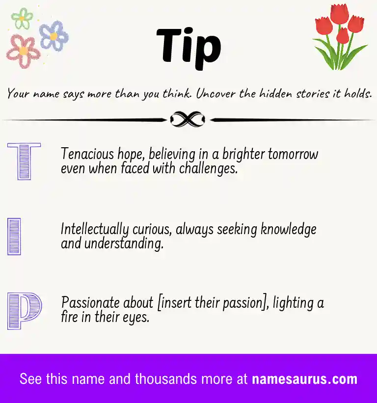 Acrostic poem about Tip.