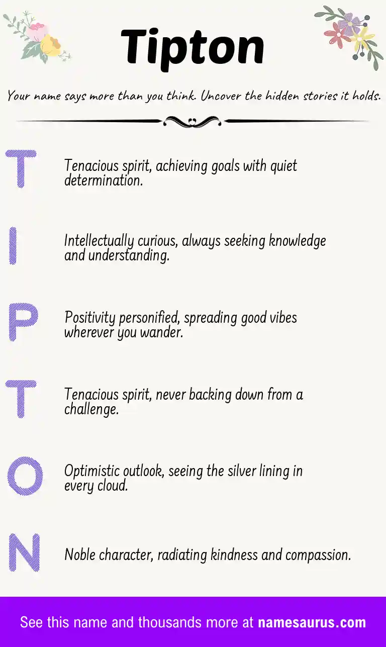 Acrostic poem about Tipton.