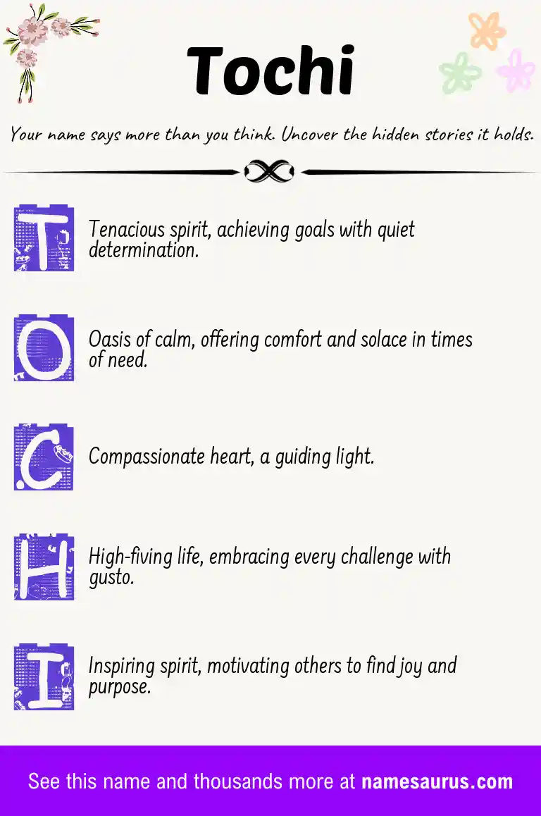 Acrostic poem about Tochi.
