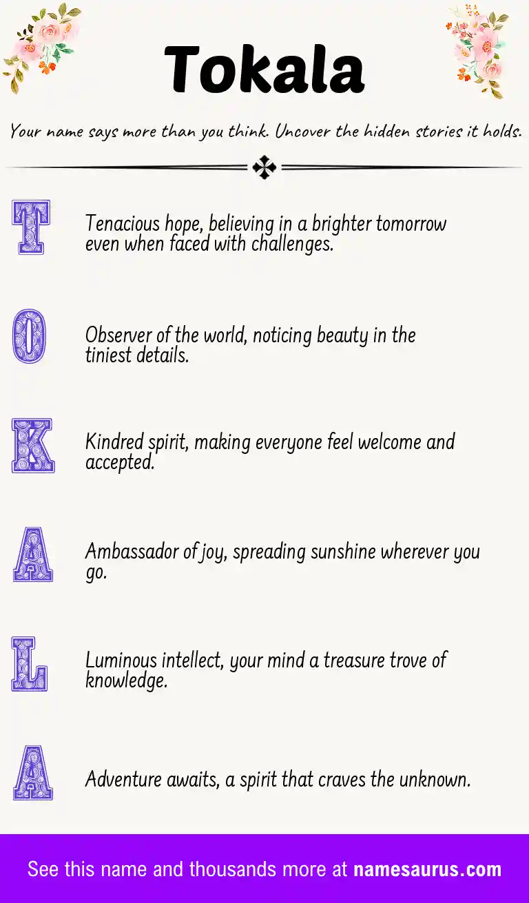 Acrostic poem about Tokala.